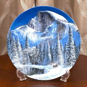 1990 W L George Fine China “Blue Snow at Half Dome” Decorative Plate